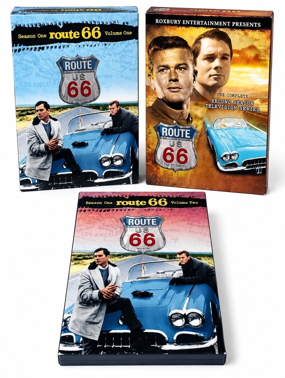 Route 66 TV Series Complete Seasons 1-3 Boxed DVD Sets Martin Milner, Maharis+